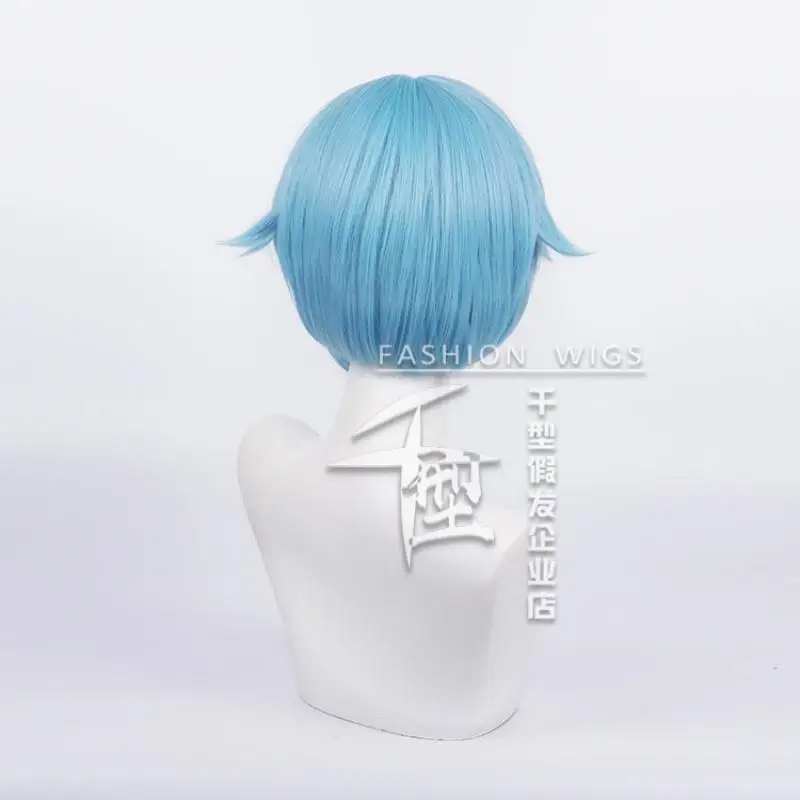 Game Ensemble Stars Shino Hajime Cosplay Wigs Sky Blue Short Hair Heat Resistant Synthetic Halloween Party Accessories Props