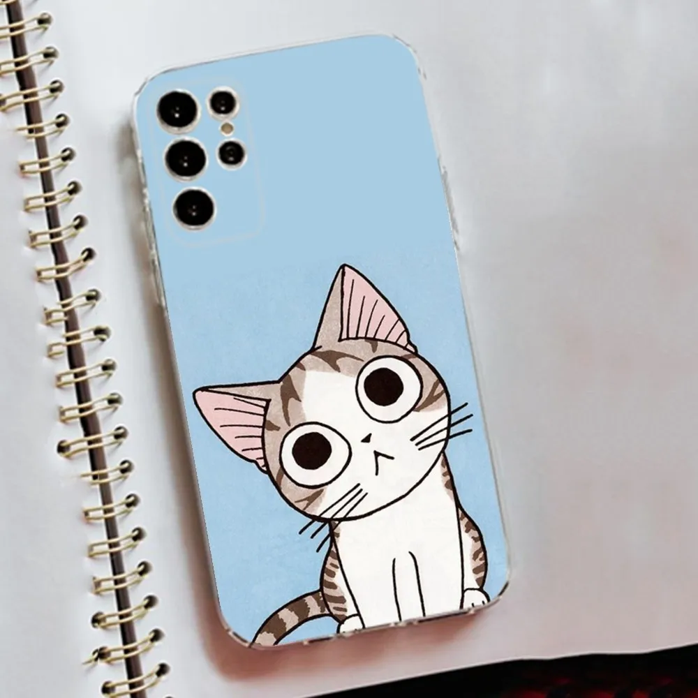 C-Chi Cat S-Sweet Home Phone Case Silicone Case For Samsung S30,S23,S21,S22,S20 Ultra,S20 FE lite,S10,S9,S8 PIus Cover Clear