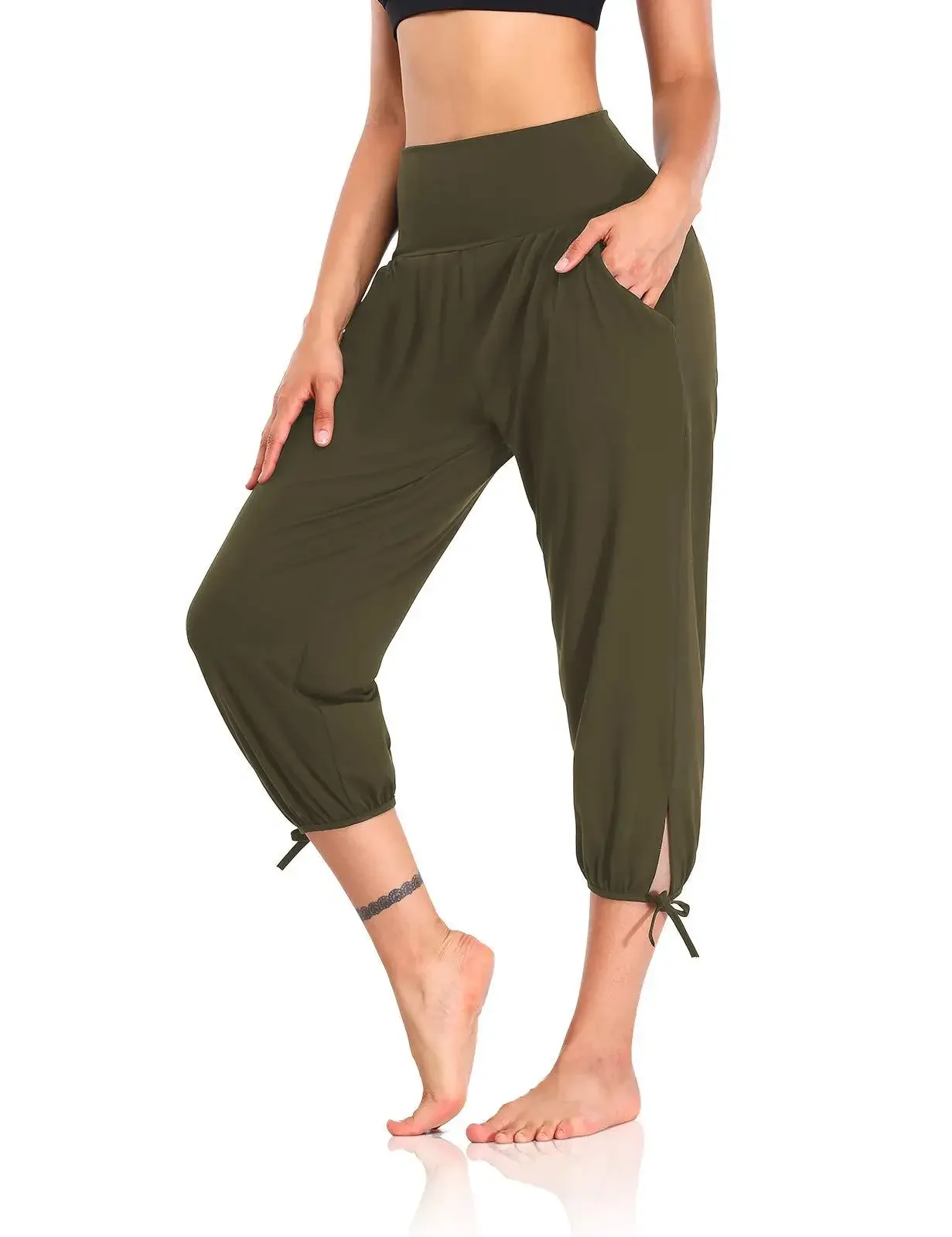 2025 Pantaloni da yoga da donna di vendita caldi di nuovo arrivo Comfort allentato Casual 7/10 Maglia da donna Abbigliamento quotidiano Pantaloni da jogging moda estiva