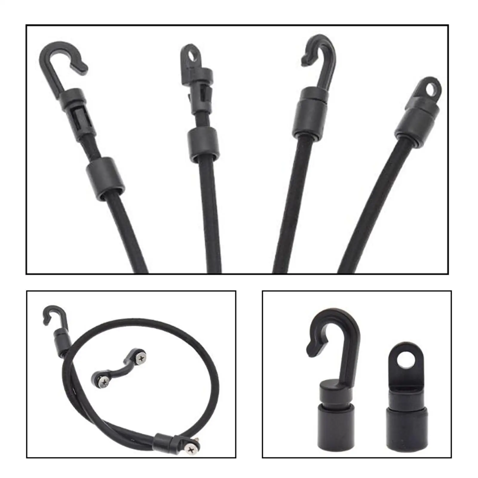 4xFishing rods tamer Durable with Screw Deck Mount Connector for Kayak Fitments