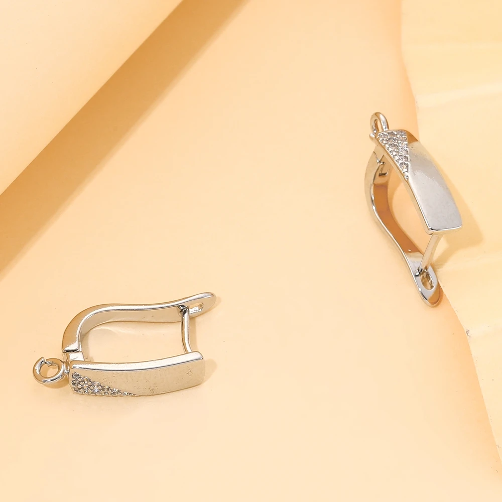 Juya 2 4 6 Teile/los DIY Gold Silber Überzogene Anti-Allergie Verschluss Schwenzy Earwire Stiche Ohrstöpsel Verschluss Ohrring Haken zubehör – Detail 22