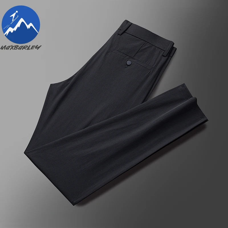 

Comxz Men Casual Pants Summer New 2026 Loose Thin Ice Silk Breathable Wide Leg Pants Luxury Brand Clothing Man Business Trousers