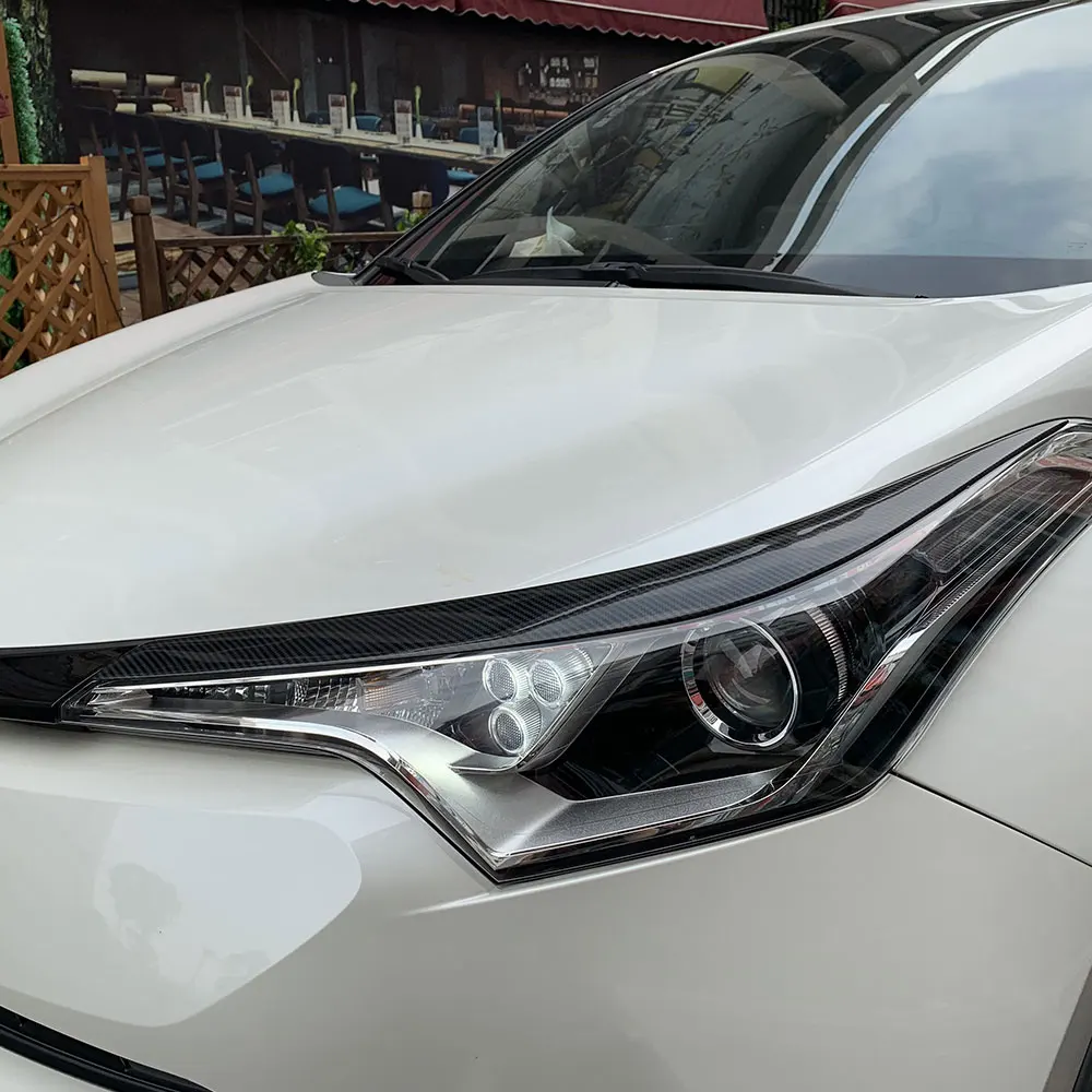 For Toyota CHR 2015-2022 Style Adjustment, Modification, Decoration, Front Headlamp Brow Wide Body Kit Cover Accessories Sticker