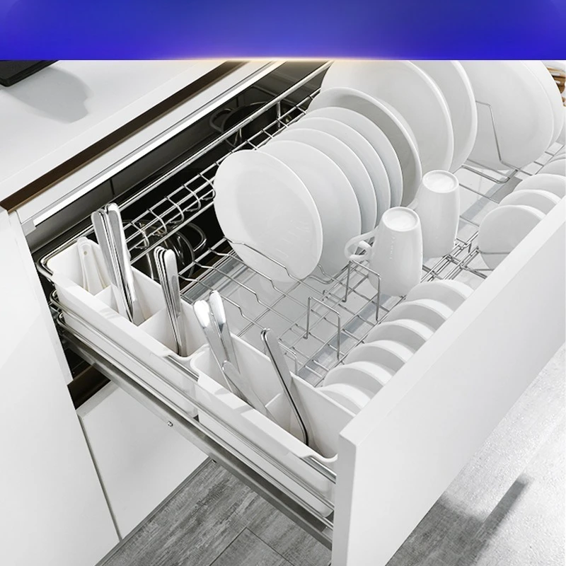 

[Blum Guide] Wholesale Kitchen Cabinet Stainless Steel Basket Double Drawer Dish Storage Seasoning Basket