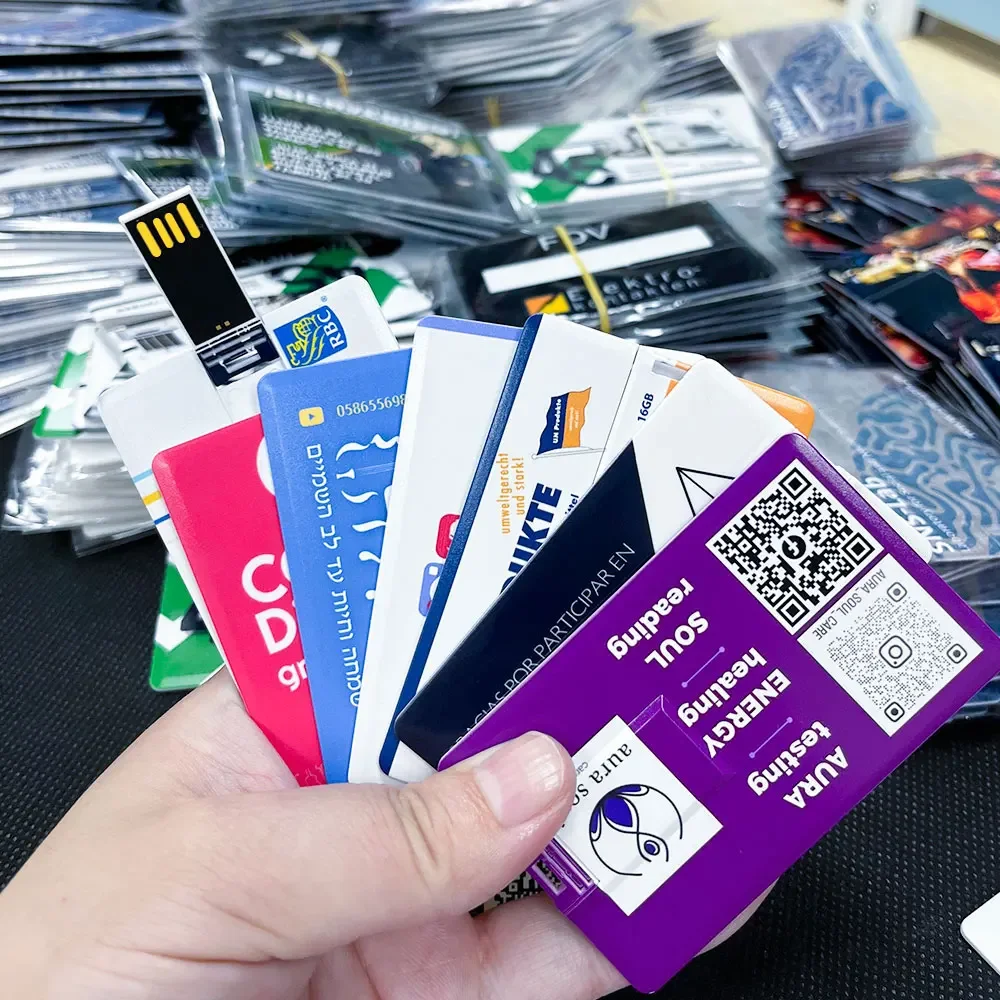 10 peças cartão de visita de presente u disk3.0 atacado cartão de crédito banco 8 gb 16 gb pen drive 32 gb 64 gb 128 gb unidade flash usb com logotipo personalizado