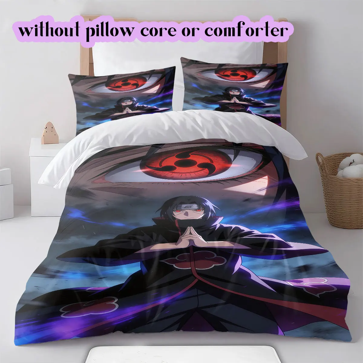 Naruto anime Soft and Comfortable Duvet Cover, Children's Bedding Set Gift, Extra Large Size, Various Sizes Available