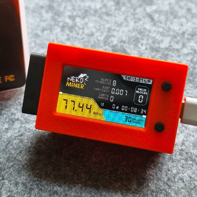 Nerdminer-minero oficial v2 ultra Bitcoin, Hashrate, 78KH/s, V1.6.3, btc