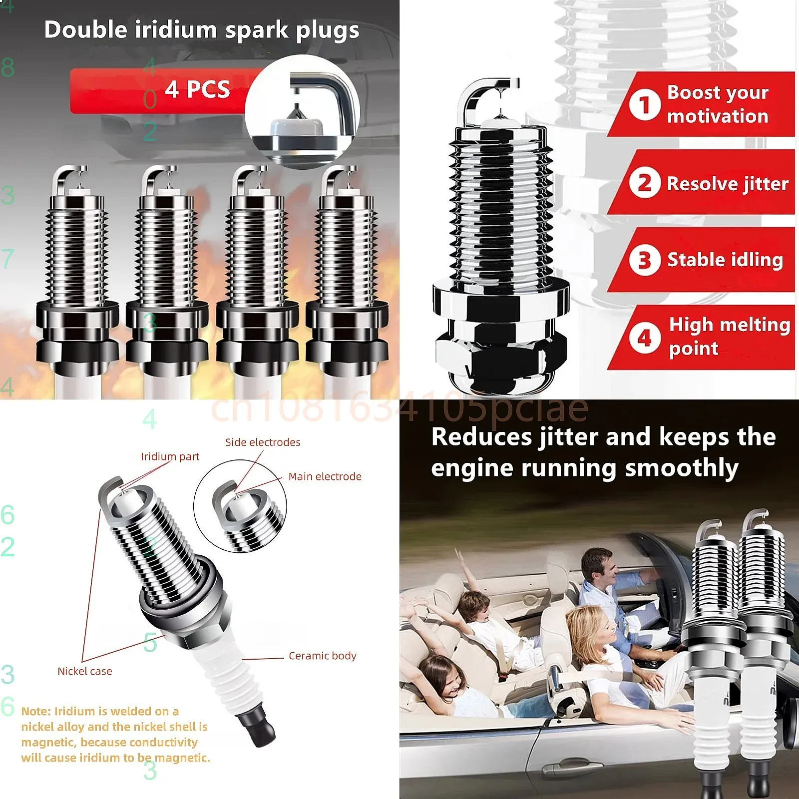 Suitable For Geely Xingrui Haoyue L Okavango Jiaji Phev Mhev Double Iridium Spark Plug