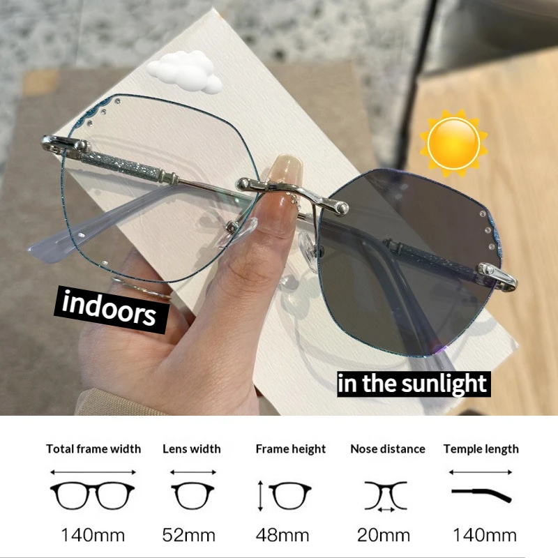 Photochrome Anti-Blaulicht-Brille, glänzende Brillengestelle, eine brandneue Serie von Damen-Schutzbrillen