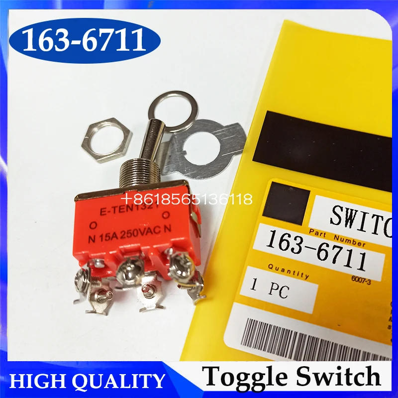 1636711 163-6711 AS Ignition Toggle Switch for E311C E312C E312D E314D E315D E320D Switch Relay