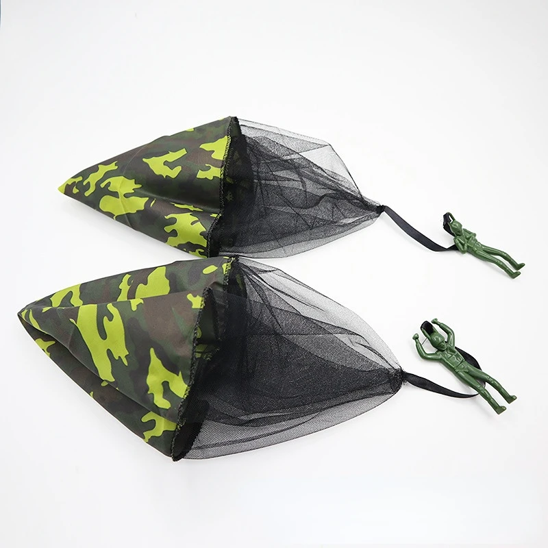 1pcs Kids Hand Throwing Parachute Toy For Children's Camouflage Parachute With Figure Soldier Outdoor Fun Sports Play Game