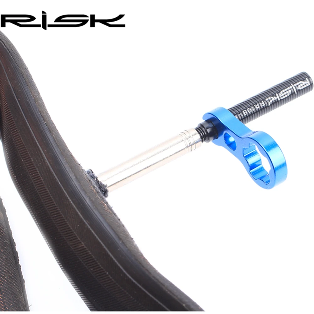 Fotografia 3: Porcas de Conversão de Aro de Bicicleta RISK AV para FV com O-ring Protetor, Substituição Fácil com Chave, Acessórios para Bicicletas MTB e de Estrada