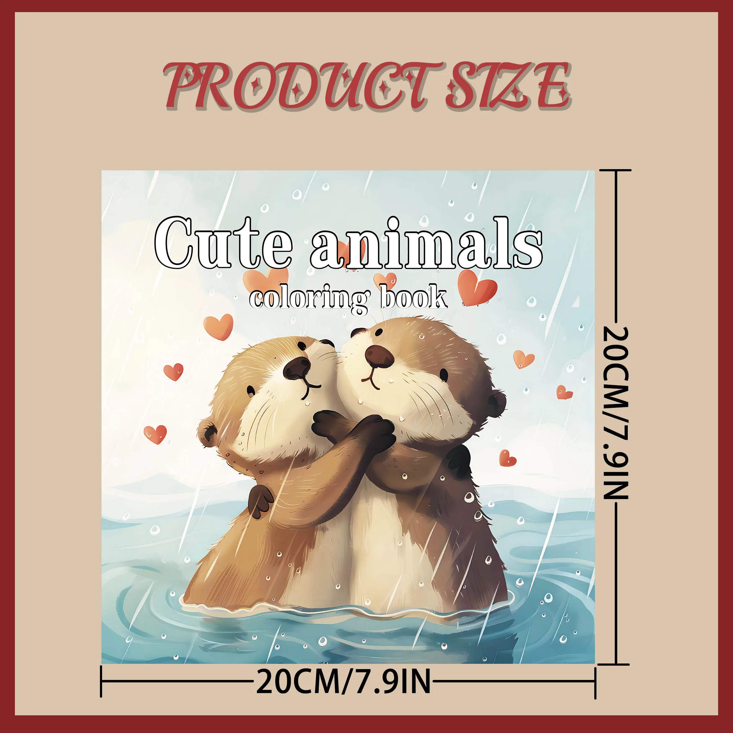 Cute Animal Adult Picture Book – 20 Pages of Adorable Animal Line Art for Relaxation and Color Practice