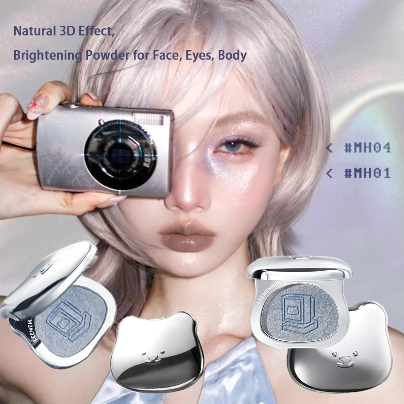

LEEMEMBER Multifunctional Cream 3-in-1 Highlighter Shimmer Powder Contour Natural 3D Effect Brightening Long-Lasting Eyes Makeup