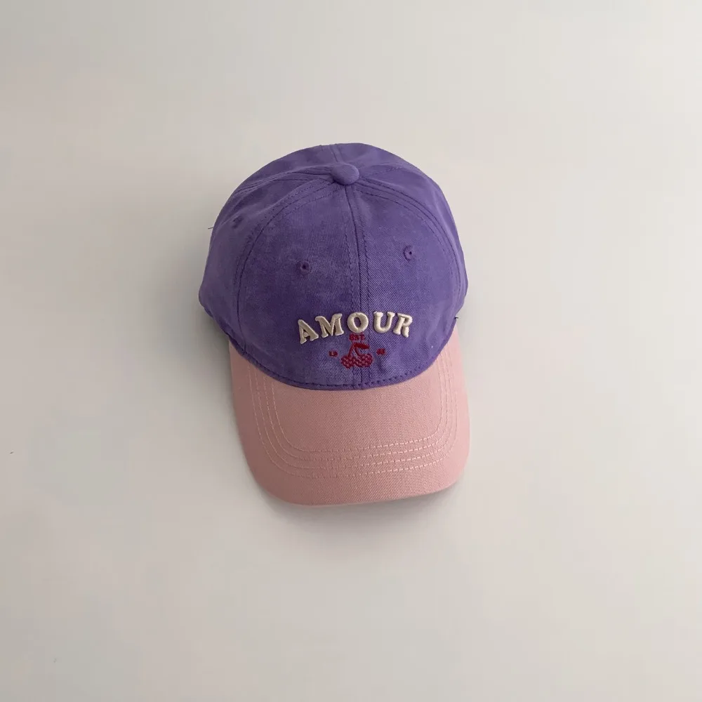 

Letter Embroidered Children Baseball Cap Multicolor Breathable Duck Tongue Hat Casual Simple Sun Hat Outdoor Activities