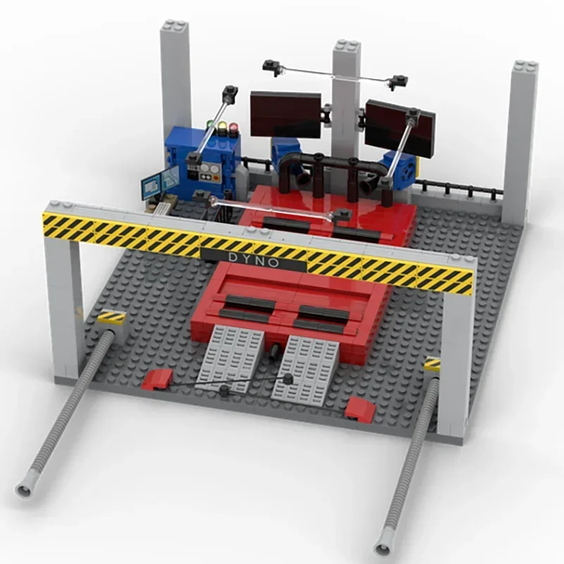 MOC-Construindo Tijolos De Velocidade Campeão Garagem Cidade Modelo De Estacionamento, Tecnologia Blocos Modulares, Brinquedo De Construção, Conjunto De DIY, Montagem Presentes