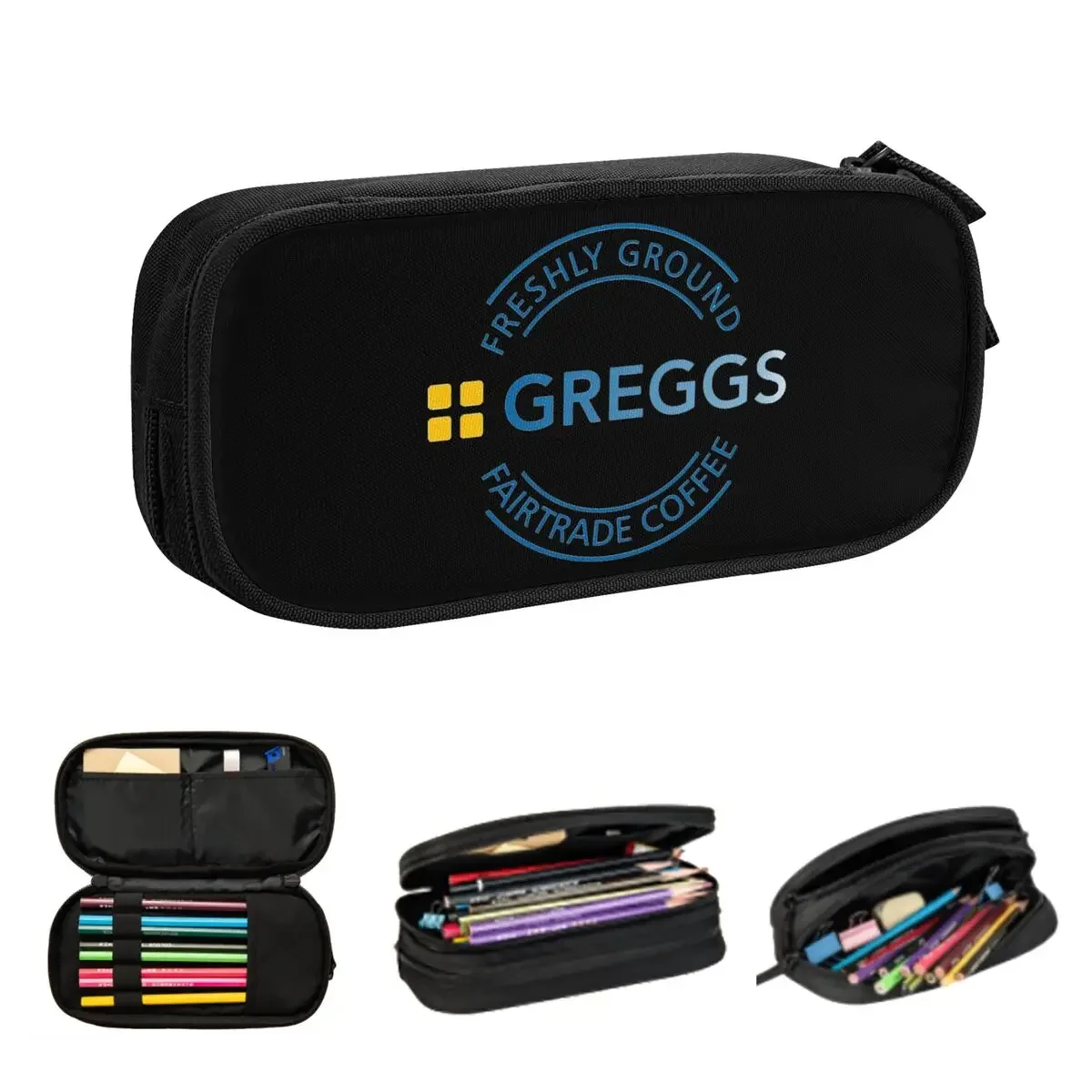 Trending Greggs Logo Pencil Cases Big Capacity Pen Bags Pen Box Pencil Pouch For Boys Girls Students Stationery School Office