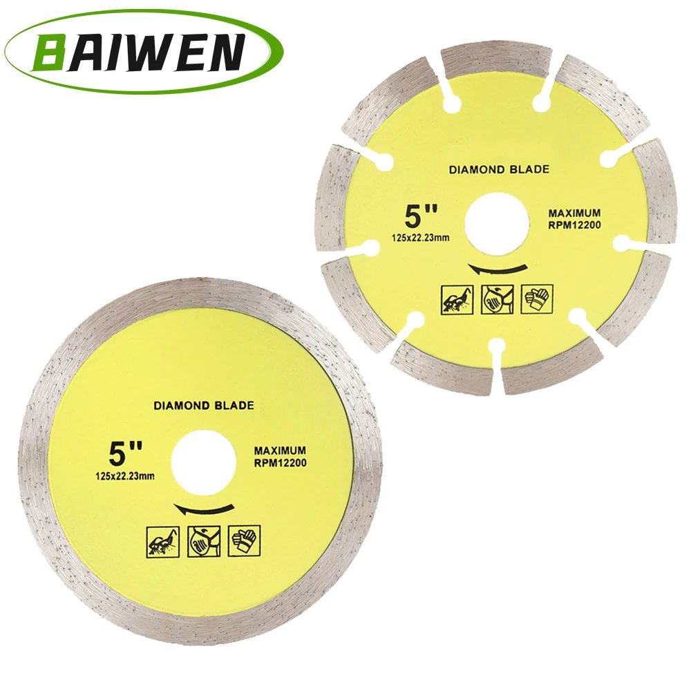 Diamond Cutting Disc Dia125mm Wet Dry Cut Ceramic Tile Marble Grinder Wheel Porcelain Saw Blade 5inch Cutting Disc