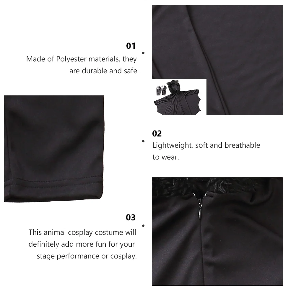 

Bat Performance Costume s One Piece Suit Girls Clothes Halloween Masquerade Carnival Stage Cosplay Polyester