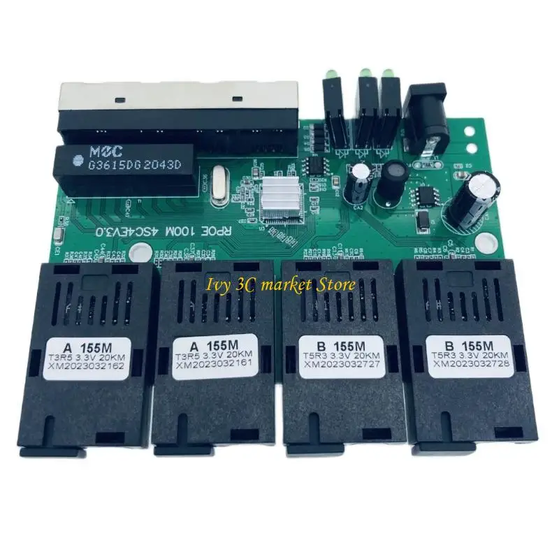 

D7YC POE Fast Ethernet Fiber Switcher Optically Media Converter Board Easy Installation