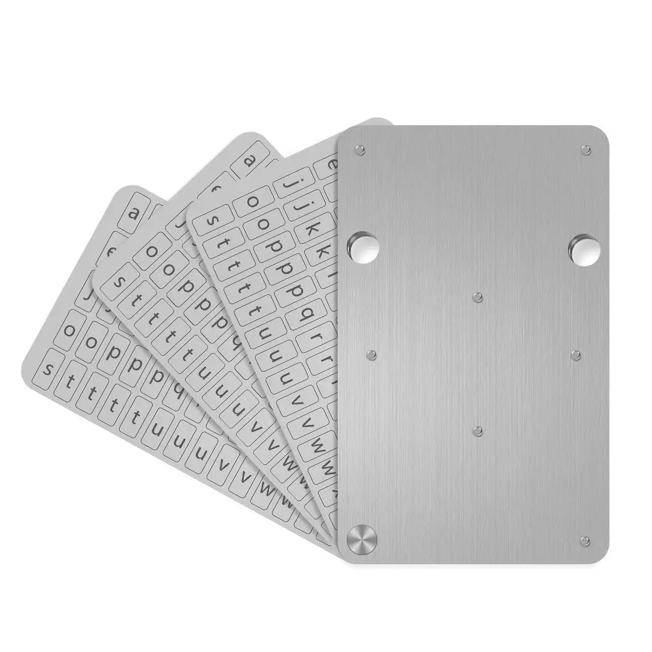 Stainless Steel Bitcoin Password Recorder Offline Password Storage Board Backup Note Recorder