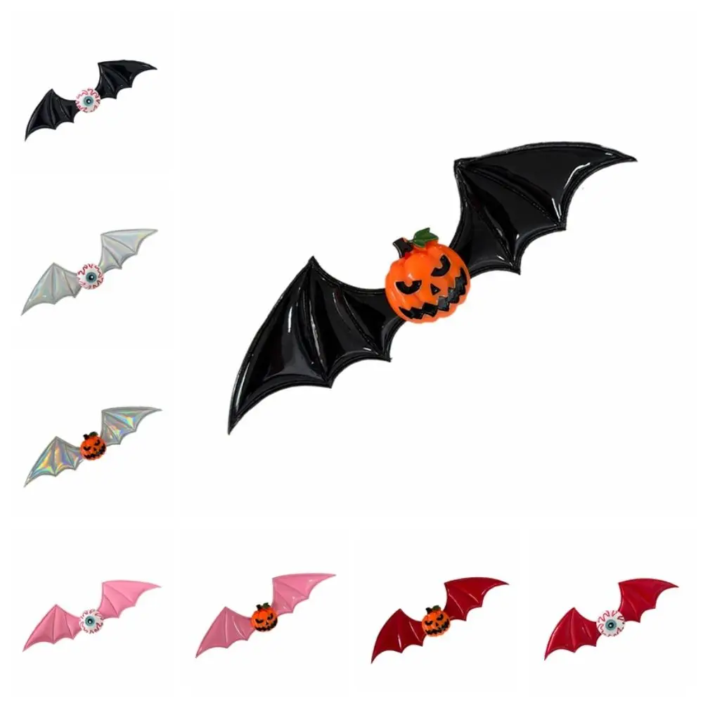 4PCS Punk Resin Halloween Hairpin Cosplay Hair Barrettes Bat Wings Hair Clip Headdress Y2k Bat Duckbill Side Clip Party Props