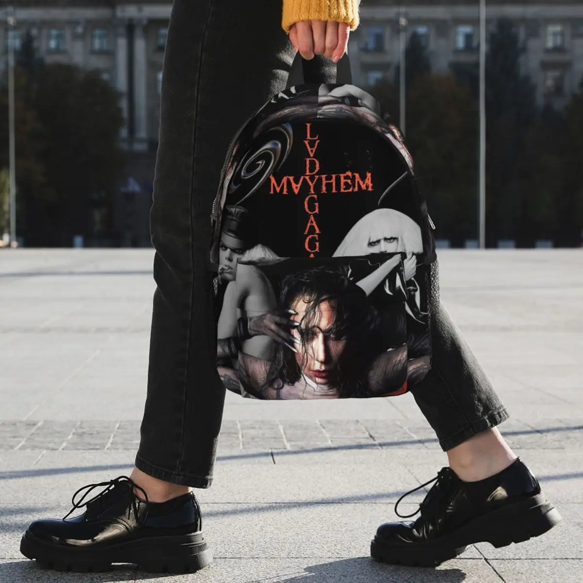 Lady Gaga Mayhem Album Backpack Student BookBag Children School Bag Laptop Shoulder Bags for Boys Girls