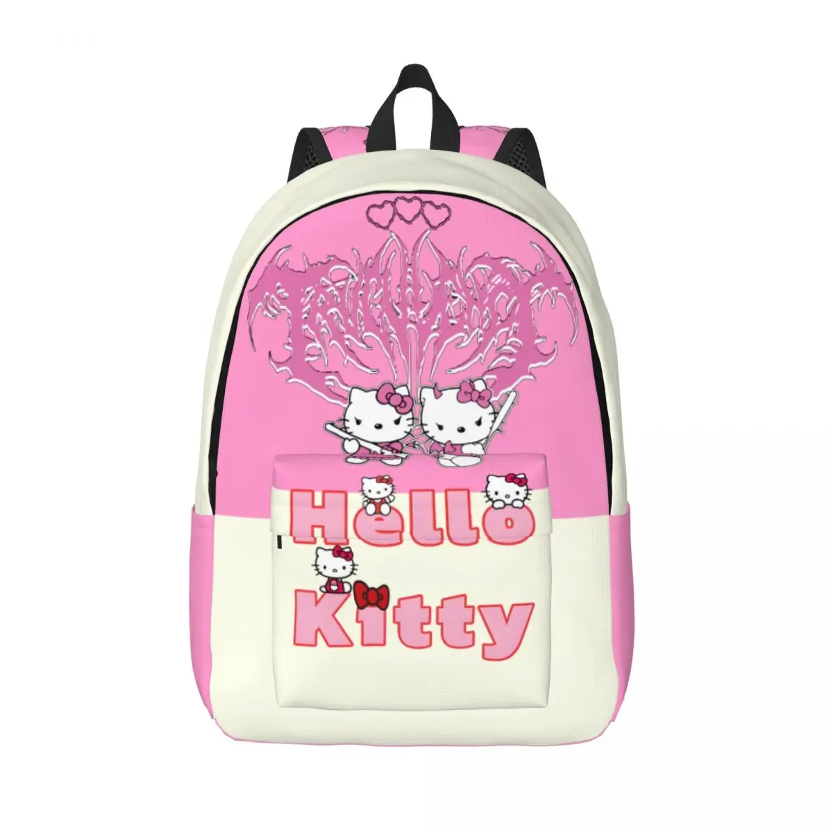 Bolsos de hombro resistentes de Hello Kitty para el trabajo, bolsos casuales para niños, bolso de mano para estudiantes de secundaria, regalo