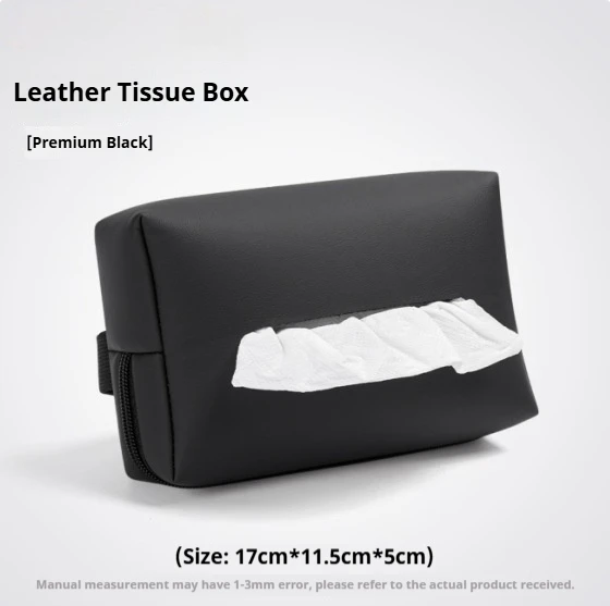 Car Interior Tissue Box Portable Car Tissue Storage Bag Minimalist Armrest Box Tissue Holder Drawstring Paper Bag