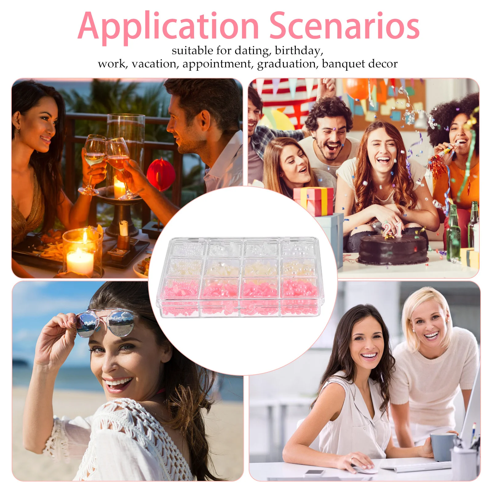 

1 Box Mixed Nail Charms Resistant Nail Art Accessories for Acrylic Nails Unique Nails Decoration Gems