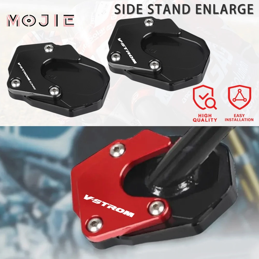 

2025 2024 2023 Side Stand Enlarger Pad Kickstand Extension Plate For SUZUKI V-STROM 800 1050 1000 GSX-S1000 Burgman 400 GSX-8S