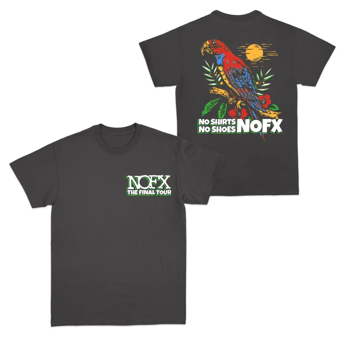 Camiseta NOFX Final Tour em Algodão Puro - Merchandise da Banda Americana de Punk - Estilo Casual de Rua com Manga Curta para Homens e Mulheres