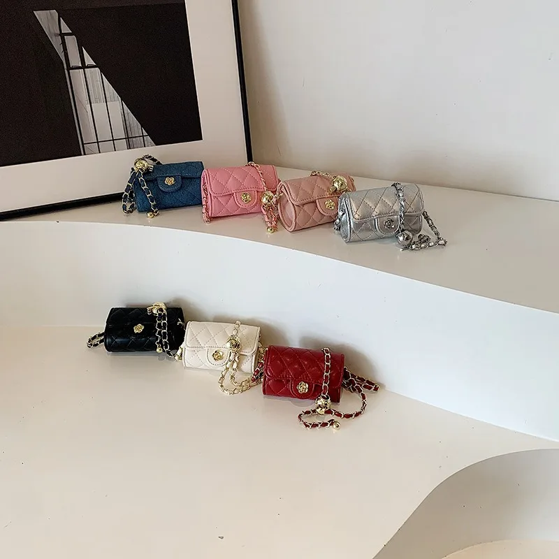 Fahsion Mini Shoulder Bag Chain Strap Korean Version Crossbody Bag Solid Color PU Leather Women's Bag Women view 2