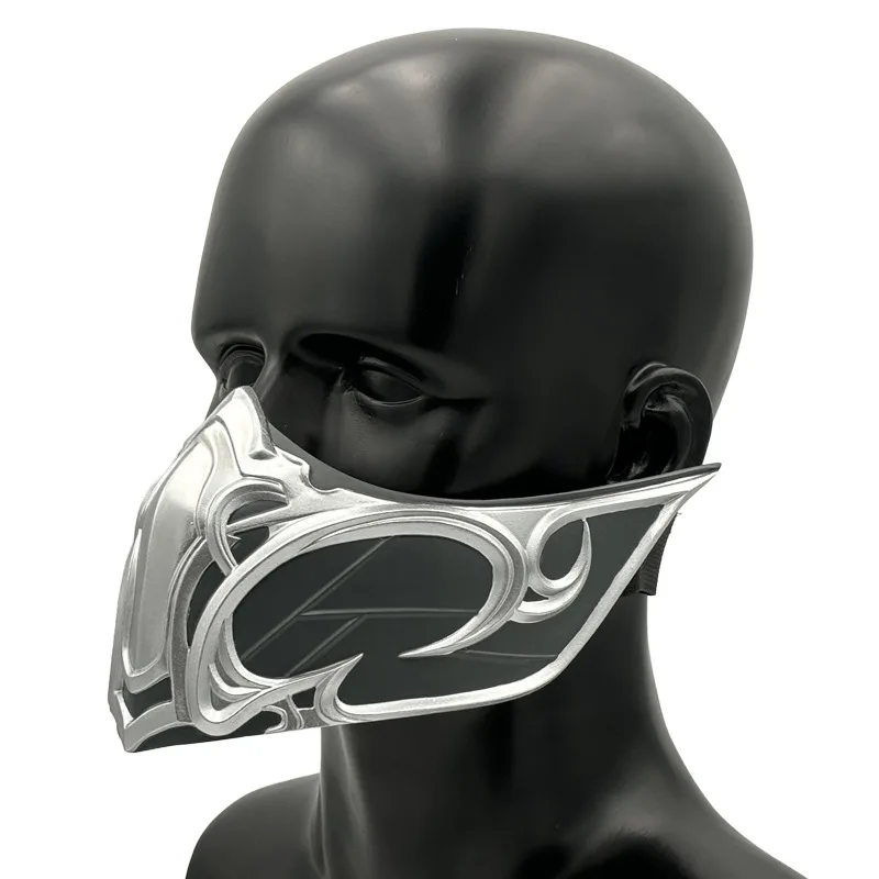 

Anime Game Mortal Kombat Sub-Zero Cosplay Mask Adult Men FRP Face Mask Props Halloween Carnival Role play Mask Acceseories