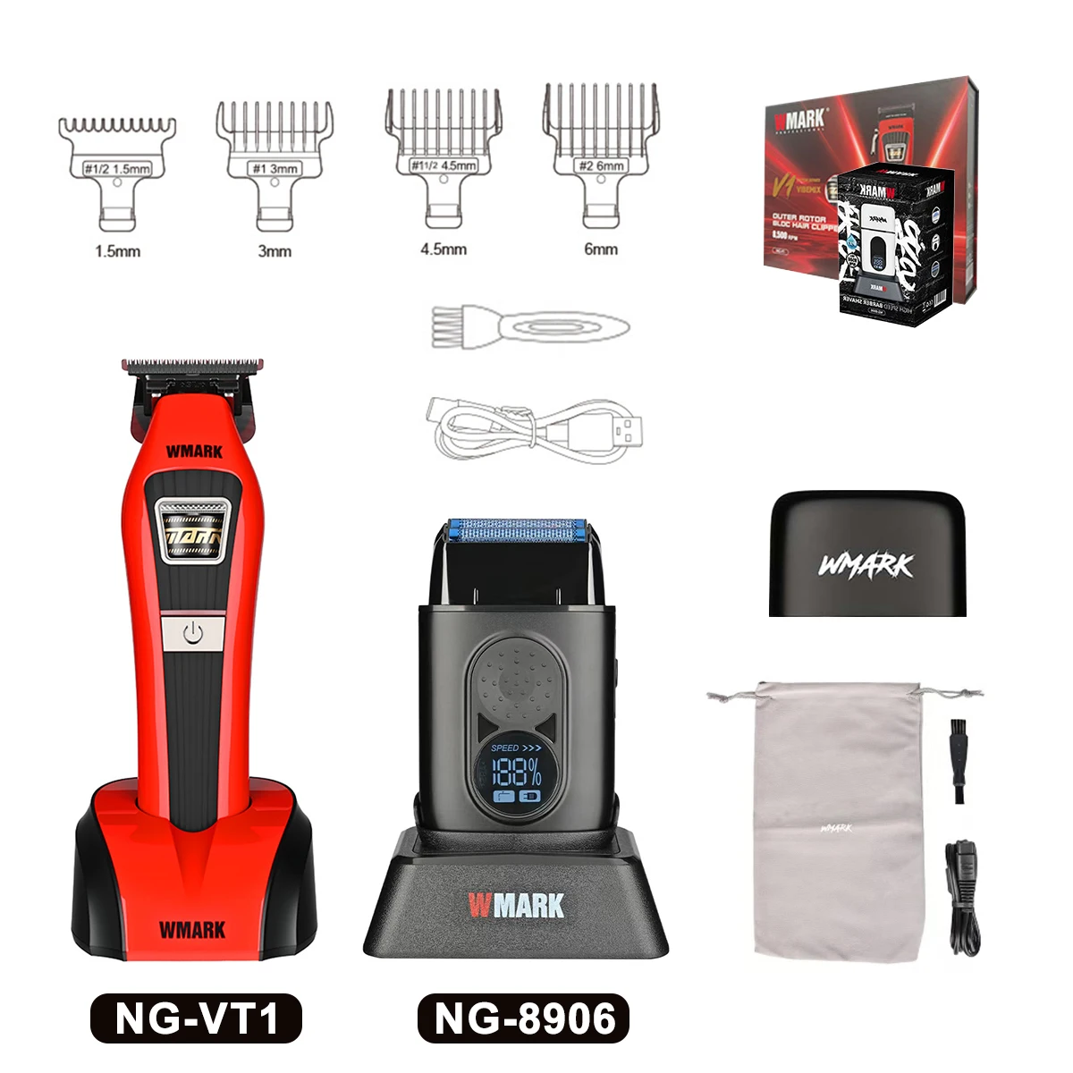 WMARK NG-VT1 Hair Trimmer for Men Professional Cordless External