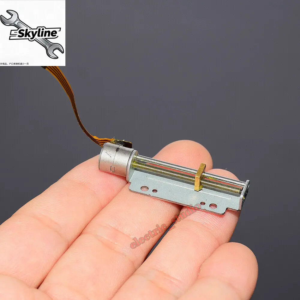 Precision miniature 2-phase 4-wire 8mm screw stepper motor linear telescopic metal push rod nut slider