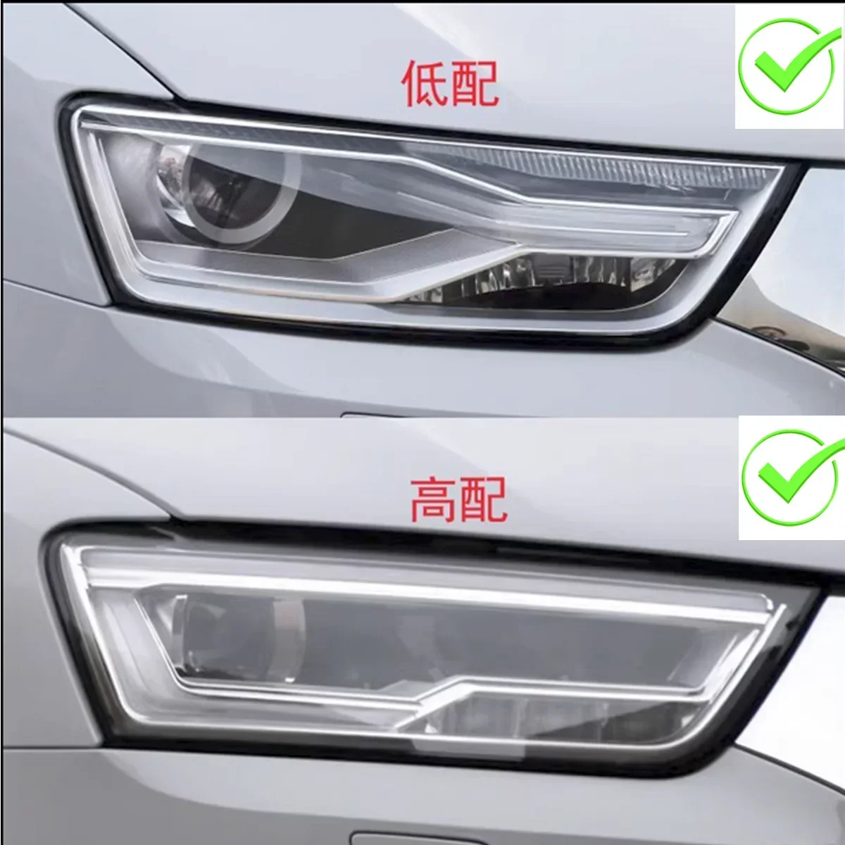 Left/Right Car Headlamp Headlight Lens Cover For Audi Q3 2016 2017 2018 Transparent Lampshade Clear Headlamp Housing Shell