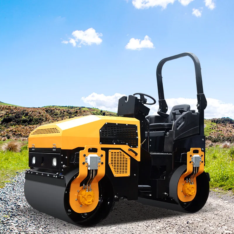 5 Ton Vibratory Road Roller Double Drum Compactor Machine For Construction Projects And Road Paving Applications