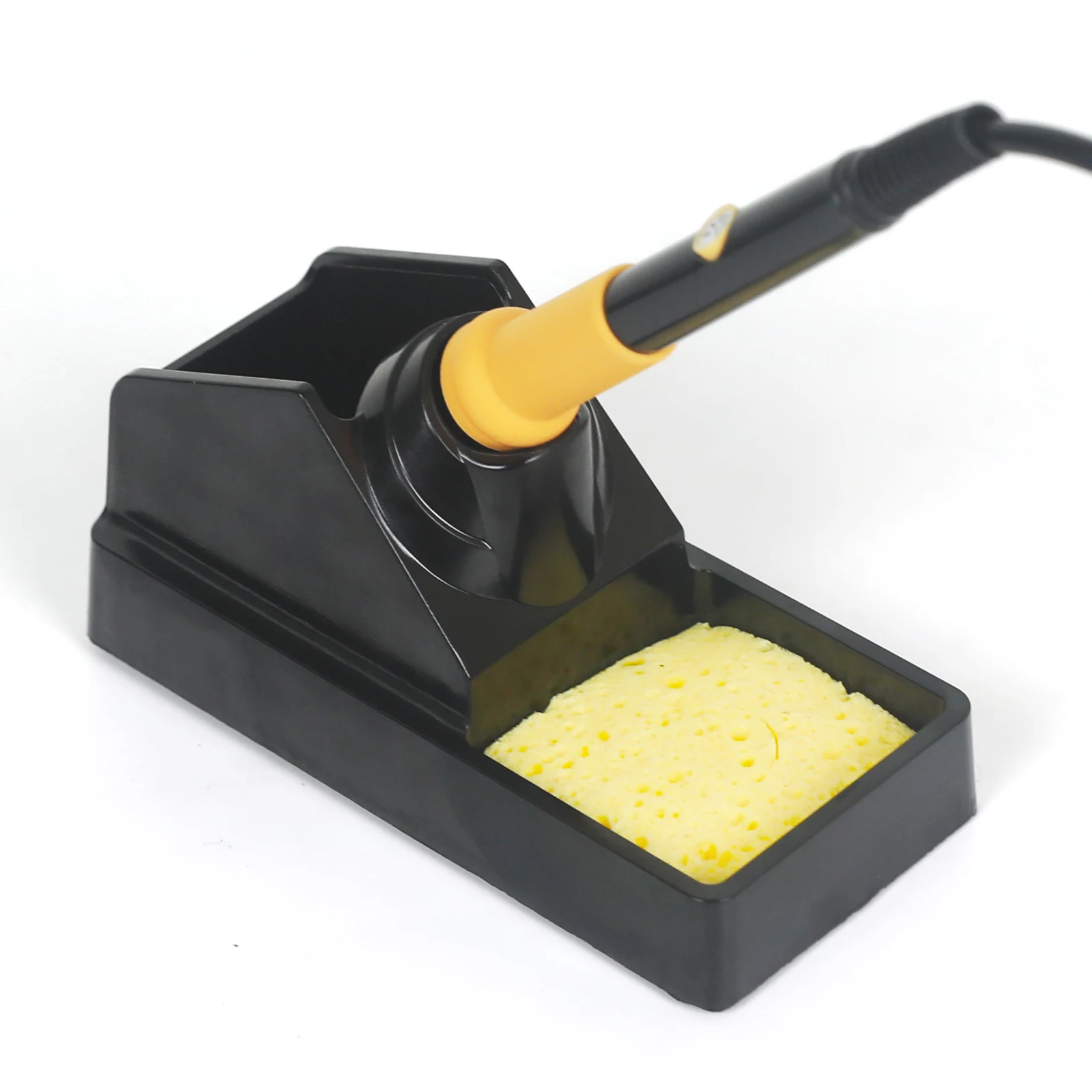NEWACALOX Soldering Iron Holder Stainless Steels Place Stand Sponge Cleaner Soldering Station Handle Holder Welding Tools