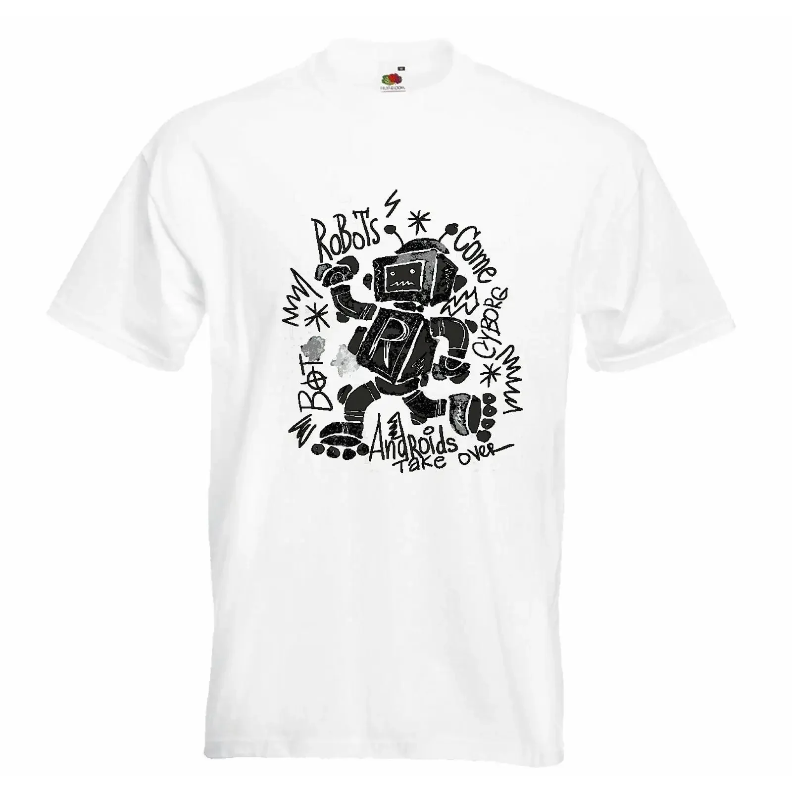 T Shirt ROBOTER AUF INLINER BIOMECHANIC ROBOT ANDROID IOS DISCOROLLER vintage Washed Casual Soft Stretched Stylish