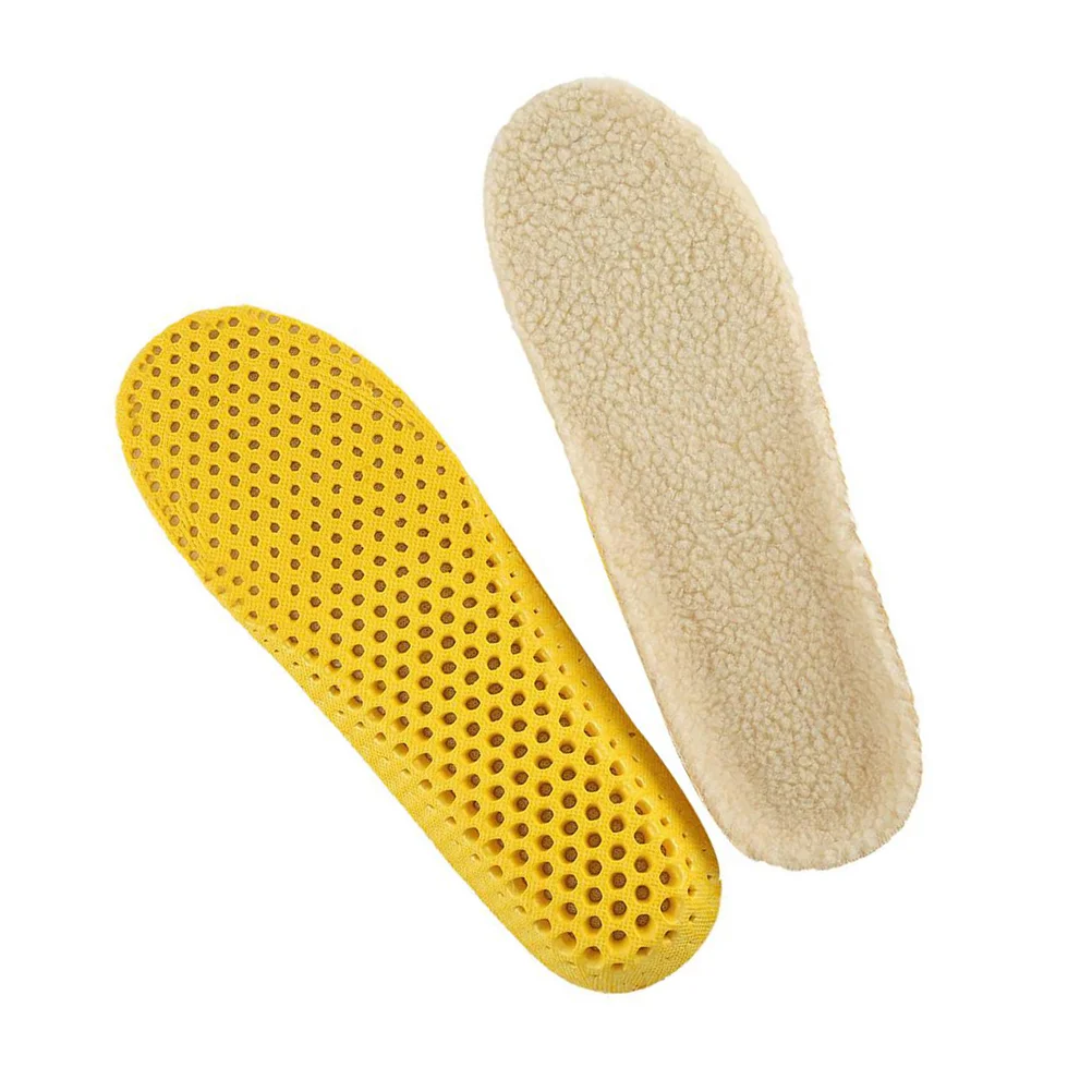 

2 Pair of Winter Imitation Wool Soft Slipperss Thickened Warm Breathable Plush Shoe Pads - Size S