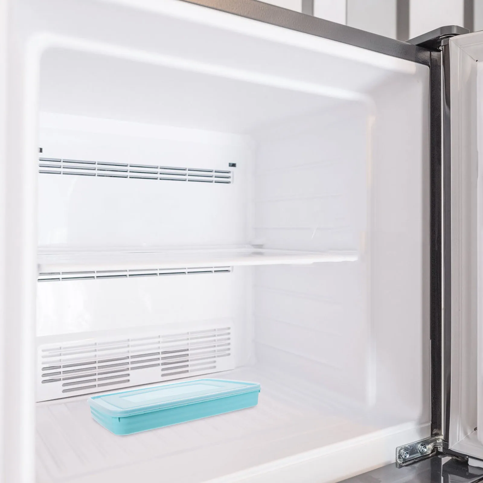 

2pcs Dumpling Box Flat Sealed Food Container For Wontons Cookies Storage Refrigerator Organizer Freezer Tray Plastic Lid