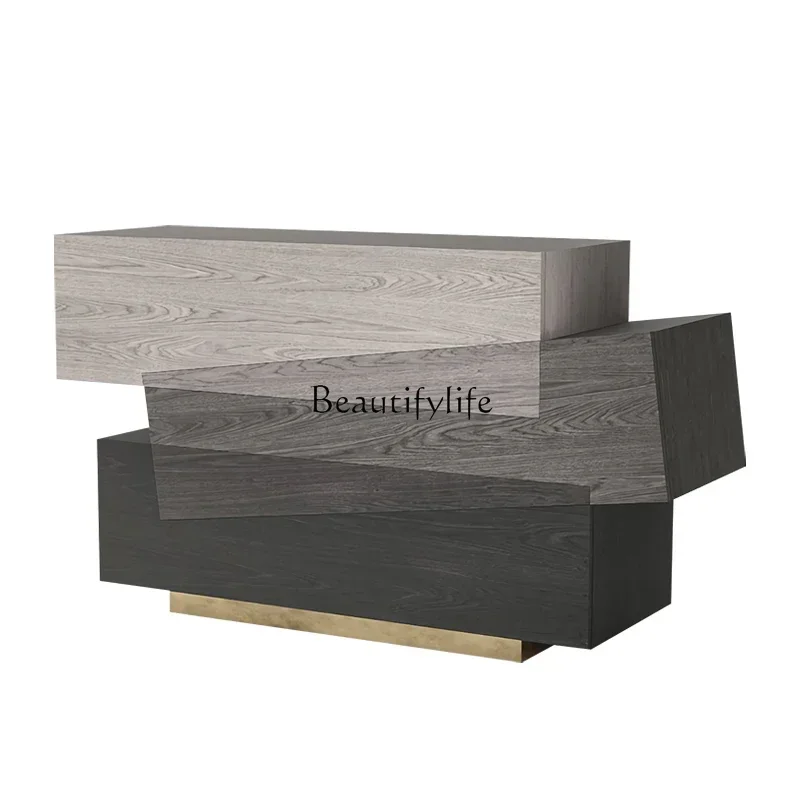 

Minimalist art chest dresser integrated storage designer high-end solid wood dining side cabinet