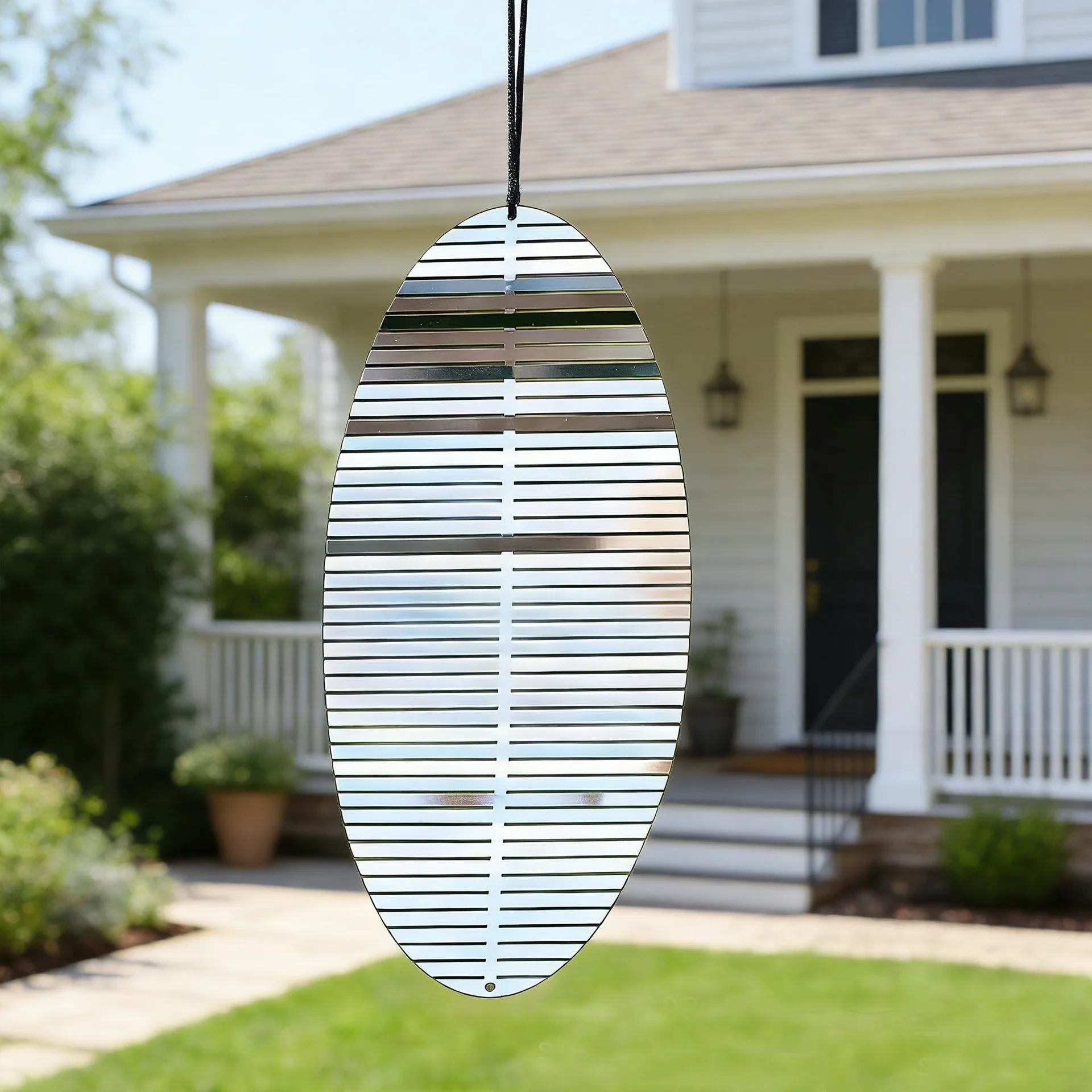 Repellent Wind Spinner Metal Wind Chime Stainless Steel Bird Deterrent Wind Spinner For Outdoor Garden Decor 3d Spiral For Yard