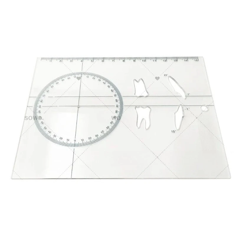 Lab Cephalometric Ruler Labs Guide Caliper Protractor Measuring Ruler Lab Guide Plate Clear Best Tool