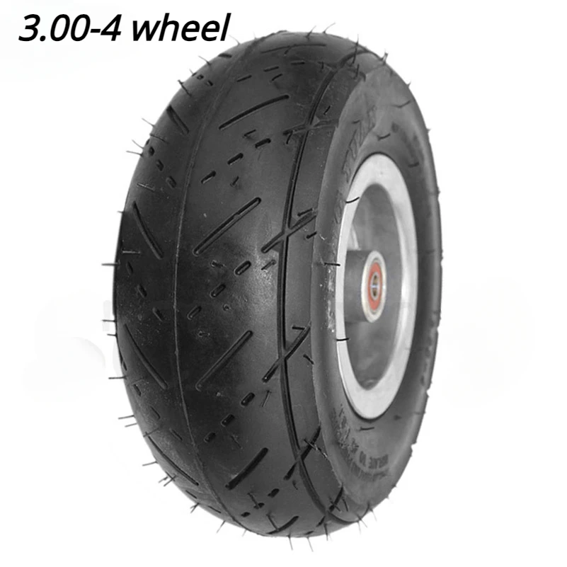 3.00-4 tire wheel 10 inch tyre and inner tube  4 inch alloy rims hub for electric scooter Gas scooter bike motorcycle