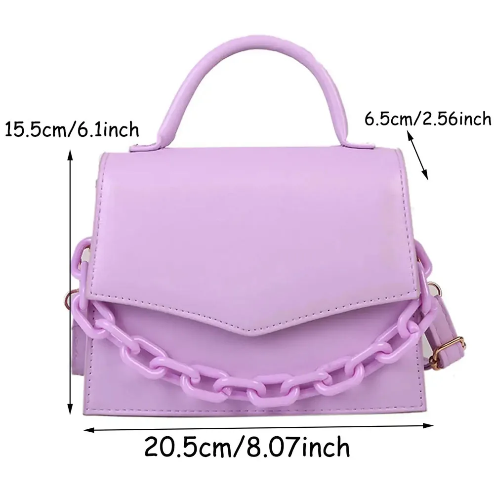 1pcs Fashion Candy Handbag Chain One-Shoulder Crossbody Bag Simple Bag Girl