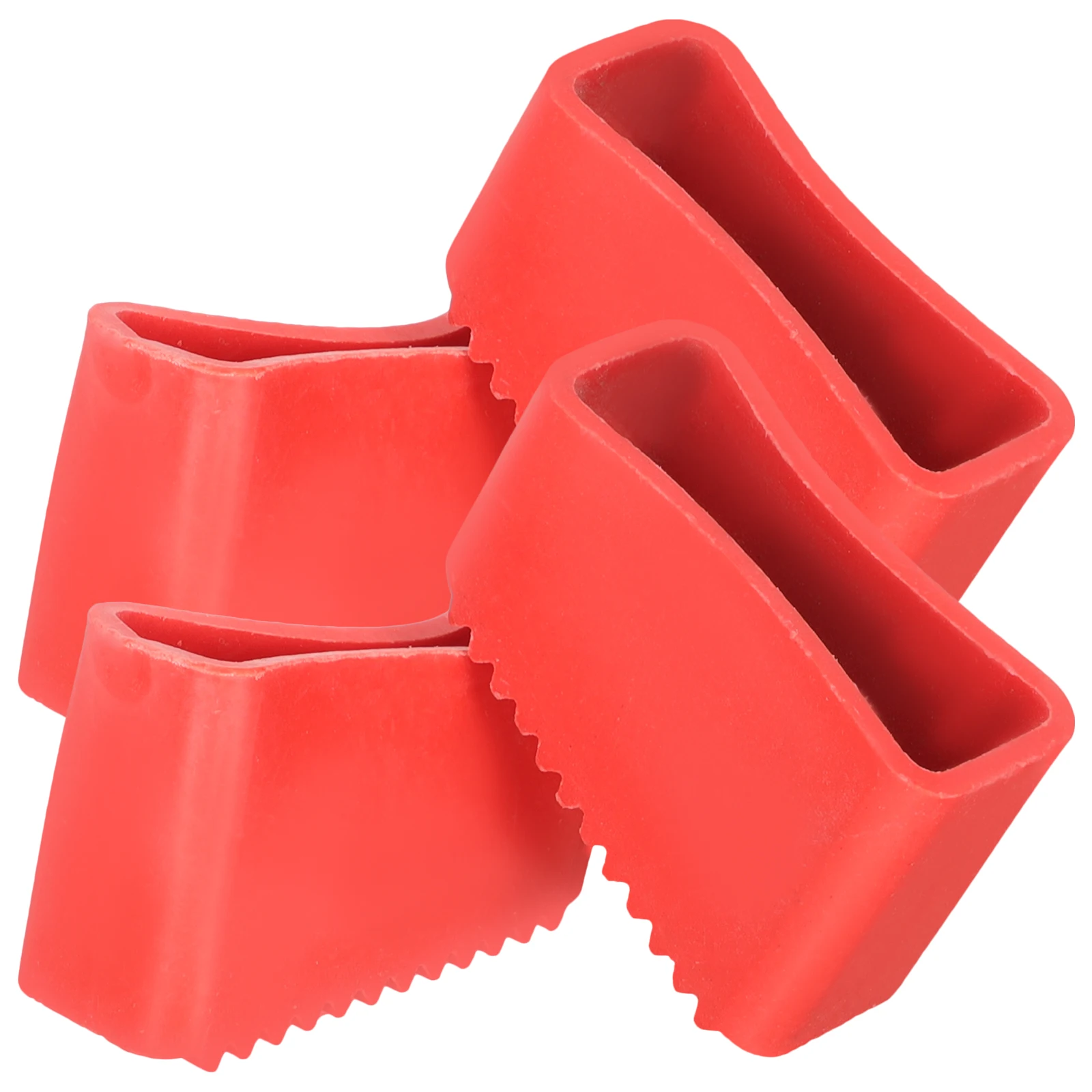 4 قطعة غطاء أقدام عدم الانزلاق المطاط سلم حماة القدم المضادة للانزلاق الساق قبعات سلم اكسسوارات استبدال حصيرة للاستخدام المنزلي