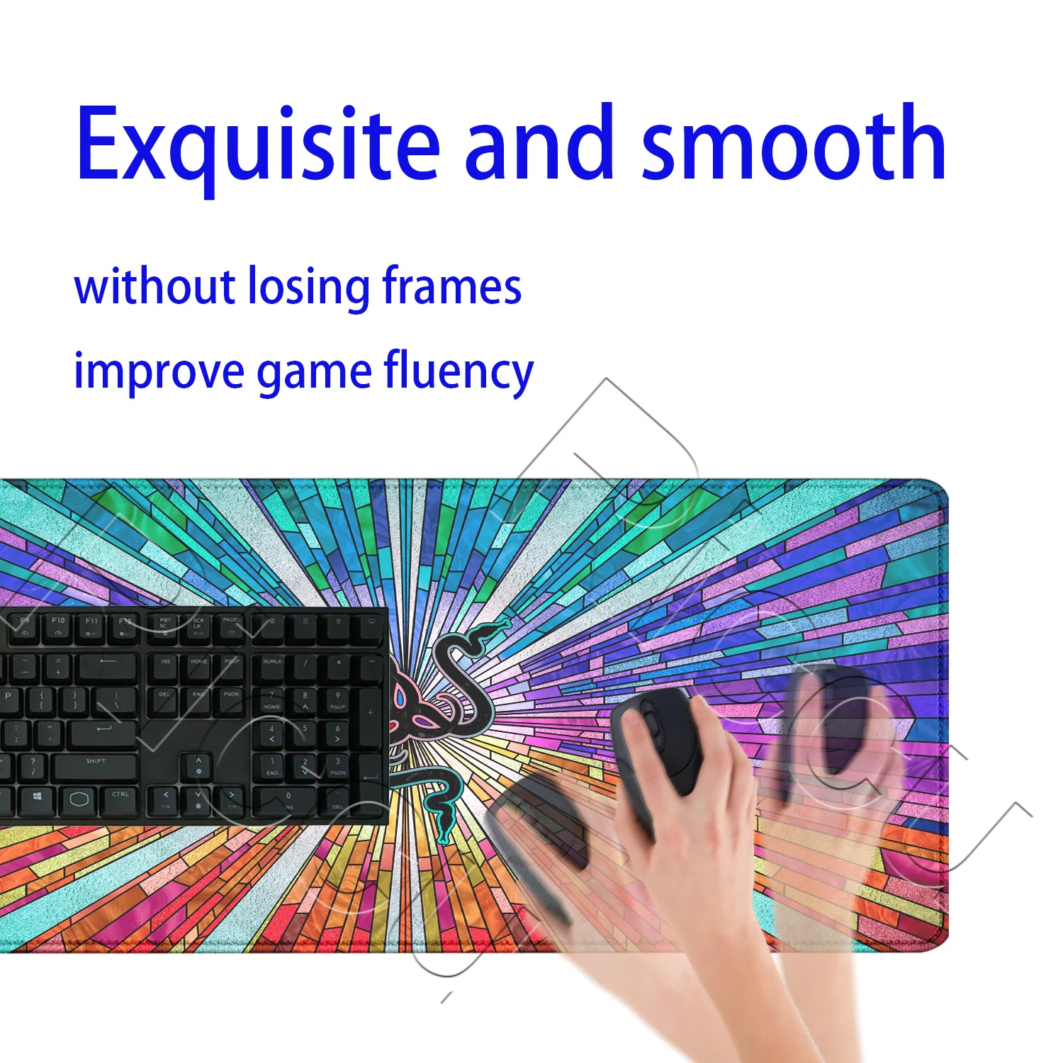 R-Razer Mouse Pad Gaming XXL Keyboard Large esports Mousepad 400x900mm Office accessories MouseMat HD printing overlock Desk Mat view 5