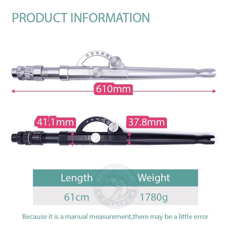 Multi-Function Waterproof Aluminium Fishing Rod Adjustable Bent Cork Butt for River Lake Stream Fishing Sizes #2 and #4